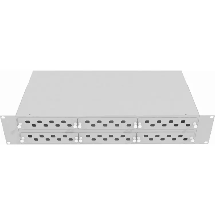 Оптический стоечный кросс TopLan КРС-Top-2U-48FC/ST-GY