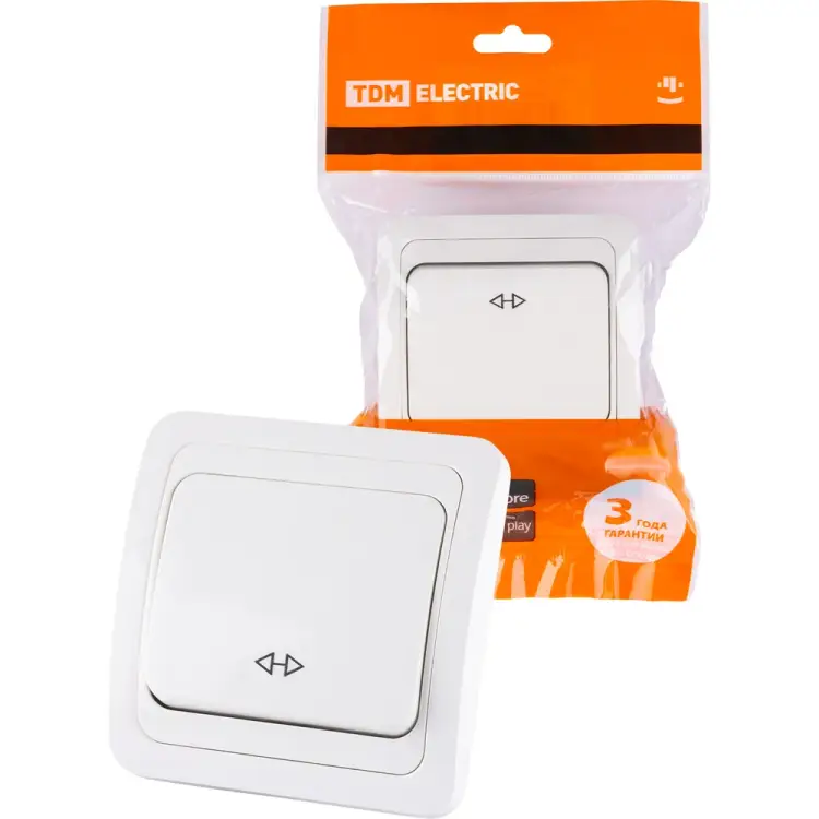 Перекрестный одноклавишный выключатель TDM ELECTRIC Валдай SQ1804-0041