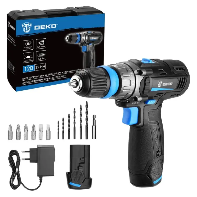 Аккумуляторная дрель шуруповерт DEKO DKCD12V PRO