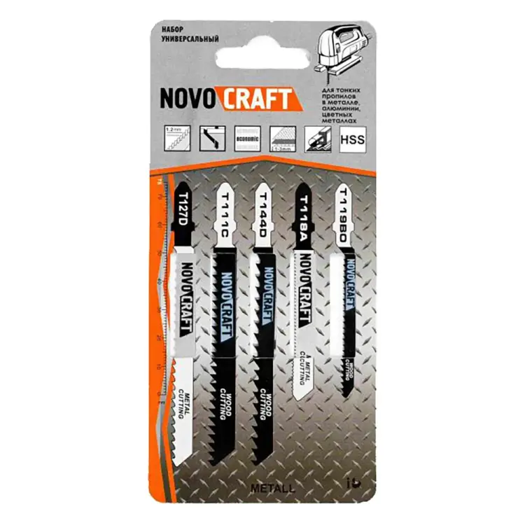 Универсальный набор пилок для лобзика NOVOCRAFT SET5УНИВ Универсальный набор пилок для лобзика NOVOCRAFT SET5УНИВ