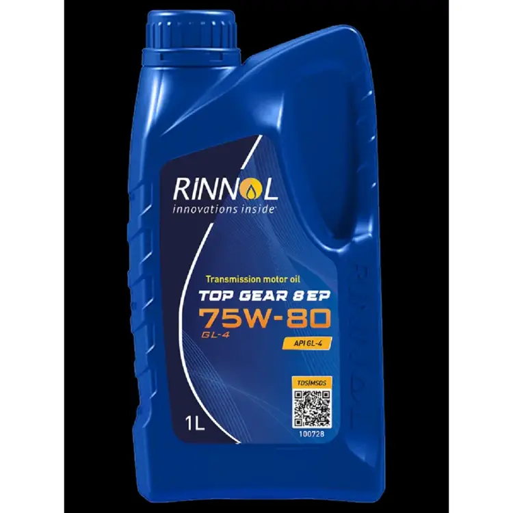 Трансмиссионное синтетическое масло RINNOL TOP GEAR 8 EP 75W80, GL4 100782
