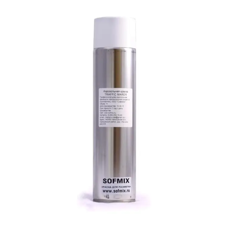 Аэрозольная краска для разметки SOFMIX TRAFFIC MARKER 510401