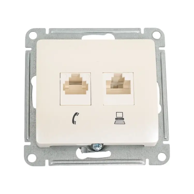 Механизм двойной розетки Systeme Electric Glossa GSL000685