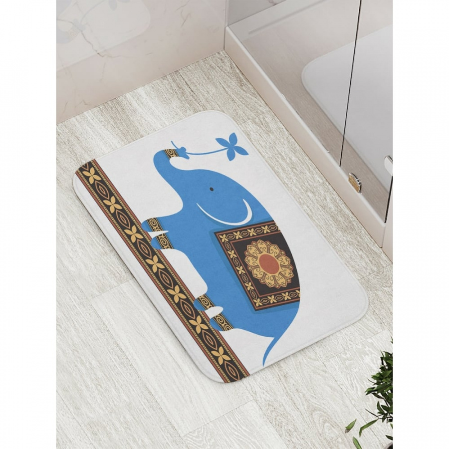 Противоскользящий коврик для ванной, сауны, бассейна JOYARTY Слон с ковром