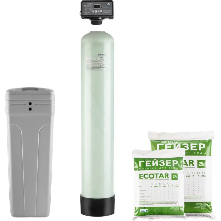 Установка обезжелезивания и умягчения воды Гейзер аквашеф 33677