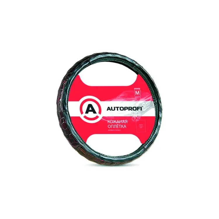 Оплетка руля AUTOPROFI AP-156 BK L