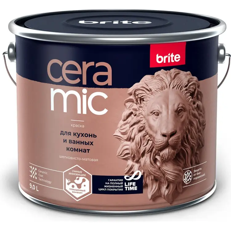 Краска для кухонь и ванных комнат BRITE CERAMIC О04597 Краска для кухонь и ванных комнат BRITE CERAMIC О04597