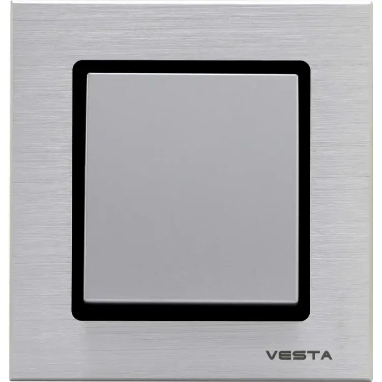 Одноклавишный выключатель Vesta Electric Exclusive Silver Metallic FVK050201SER