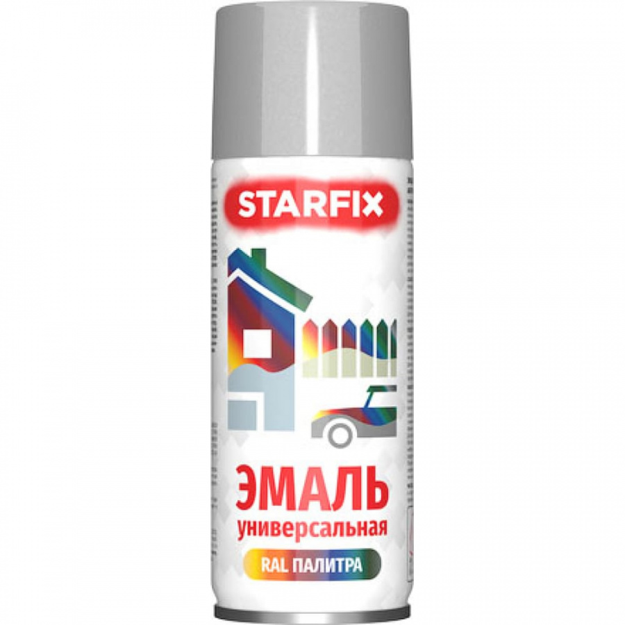 Универсальная аэрозольная краска-эмаль STARFIX SM-103034-1