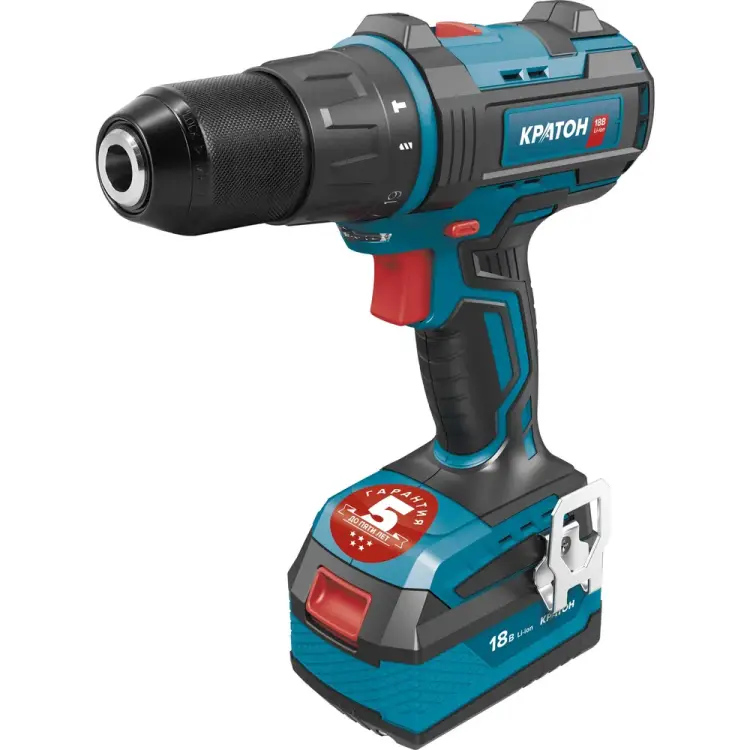 Ударная аккумуляторная бесщеточная дрель-шуруповерт Кратон OFA BICD18 3 11 01 074