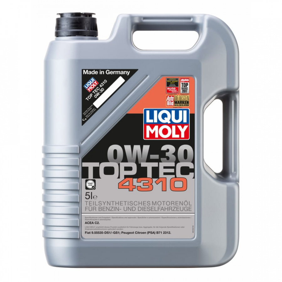 Полусинтетическое моторное масло LIQUI MOLY Top Tec 4310 0W-30 C2