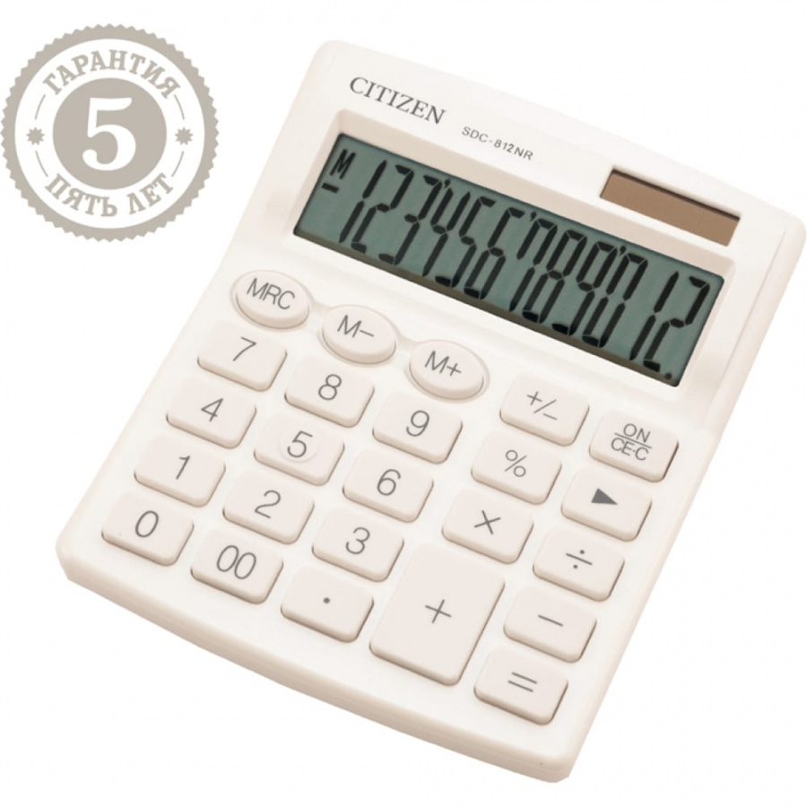 Настольный калькулятор Citizen SDC-812NR-WH