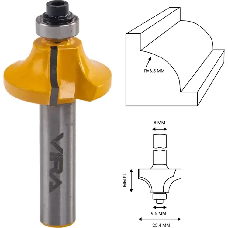 Кромочная калевочная фреза VIRA 553358