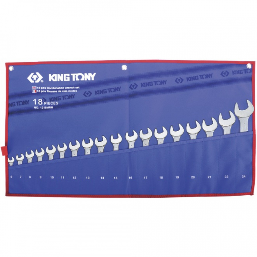 Набор комбинированных ключей KING TONY 1218MRN