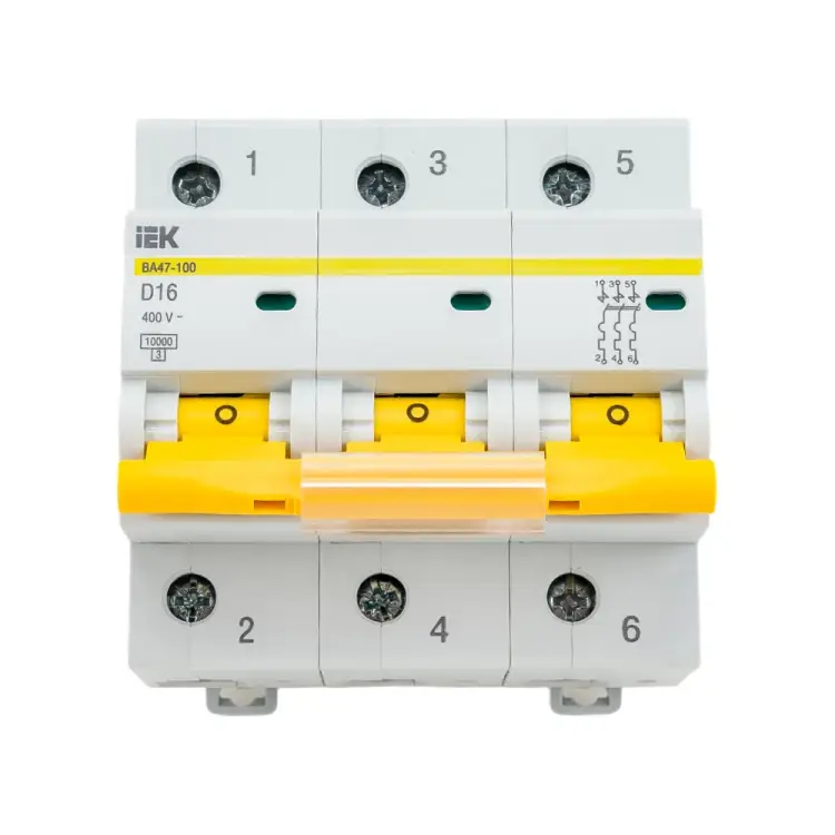 Автоматический выключатель IEK ВА47-100 MVA40-3-016-D