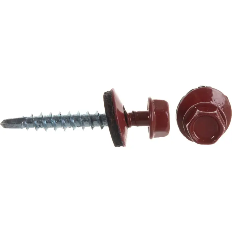 Кровельный саморез качественный крепеж 4,8/35 RAL3011200 красно-коричневый (200 шт.) 1000649