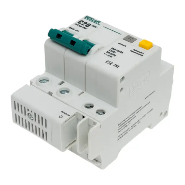 Дифференциальный автомат DEKraft ДИФ101-2Р-020А-100-C 15012DEK