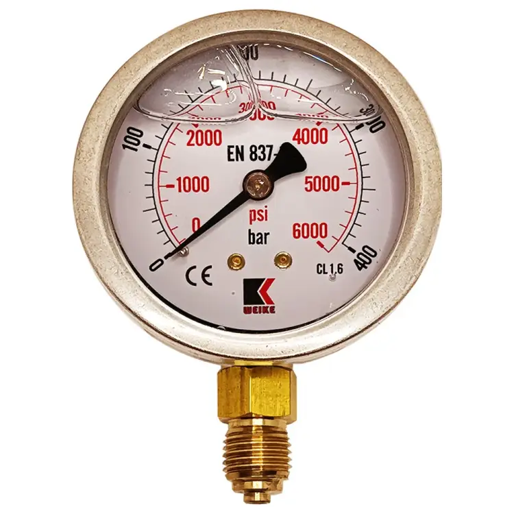 Радиальный глицериновый гидравлический виброустойчивый манометр АРКАИМ WKP1007 WKP1007R400D63G14