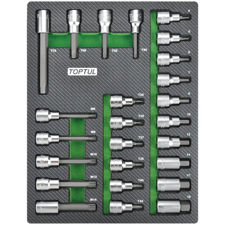 Торцевых набор головок TOPTUL GEB2501