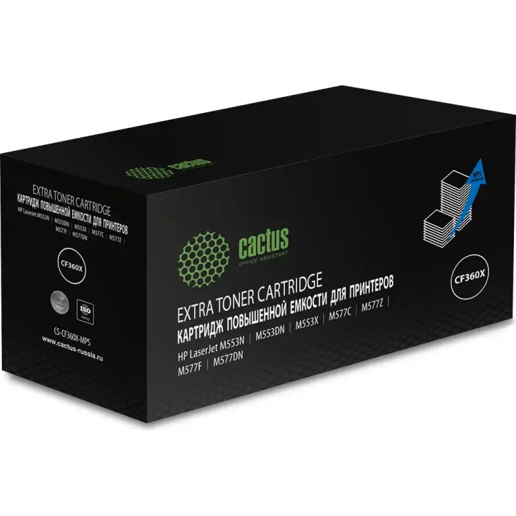 Лазерный картридж для hp clj m552dn/m553dn/m553n/m55 Cactus cf360xx 1440902 Лазерный картридж для hp clj m552dn/m553dn/m553n/m55 Cactus cf360xx 1440902