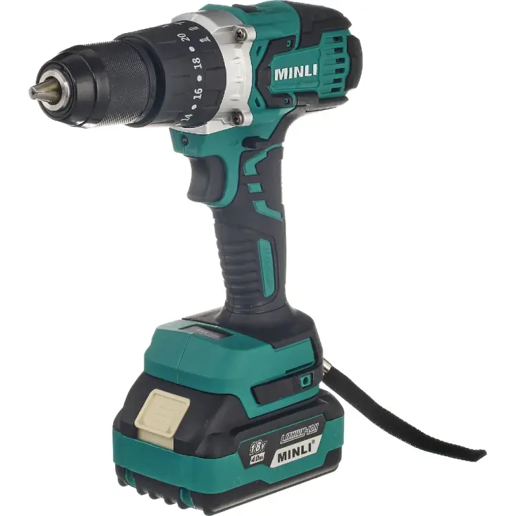 Аккумуляторная бесщеточная ударная дрель шуруповерт MINLI DC105-4.0A Аккумуляторная бесщеточная ударная дрель шуруповерт MINLI DC105-4.0A