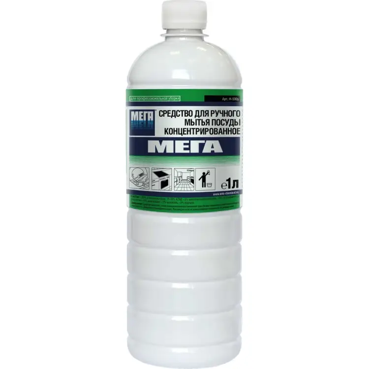 Концентрированное средство для ручного мытья посуды Мега Н-530у