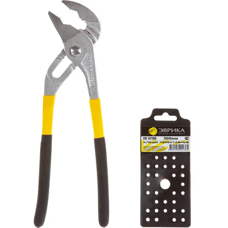 Универсальные хромированные переставные клещи Эврика ER-12130