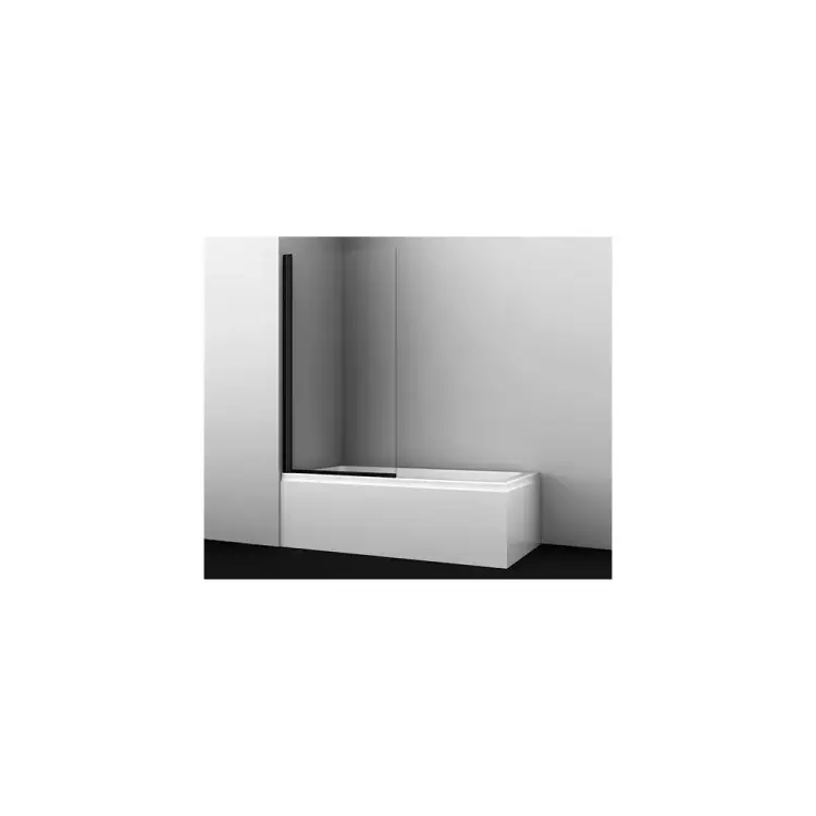 Стекляннная шторка на ванну WasserKraft Berkel 48P01-80BLACK