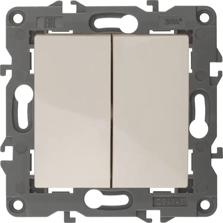 Двойной выключатель ЭРА 14-1104-02 Elegance Б0034231