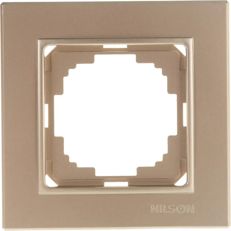 Одноместная рамка Nilson Alegra metallic 25150091