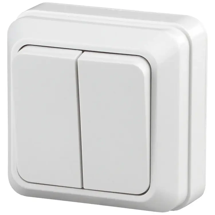 Двухклавишный выключатель Intro Quadro 2-104-01 Б0053757