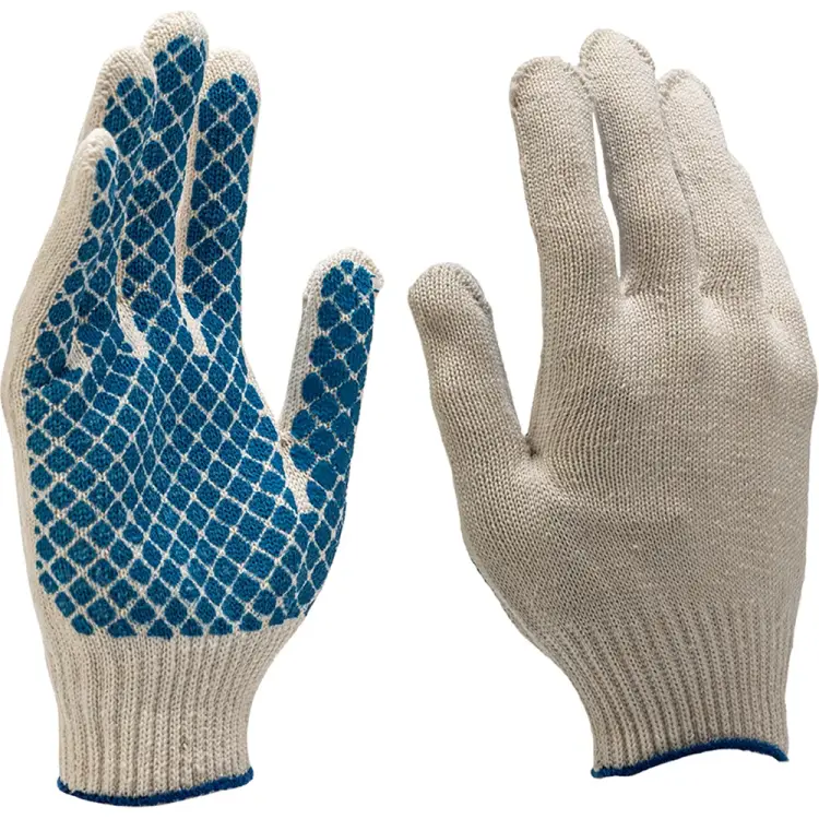 Хлопчатобумажные, ПВХ обливные перчатки Без бренда 67713