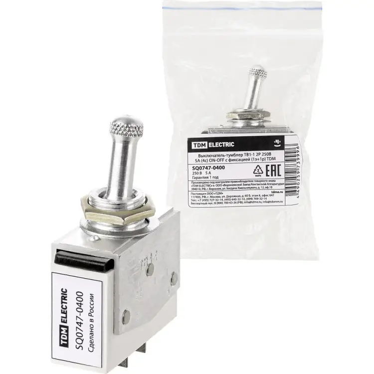 Выключатель-тумблер TDM ELECTRIC тв1-1 SQ0747-0400