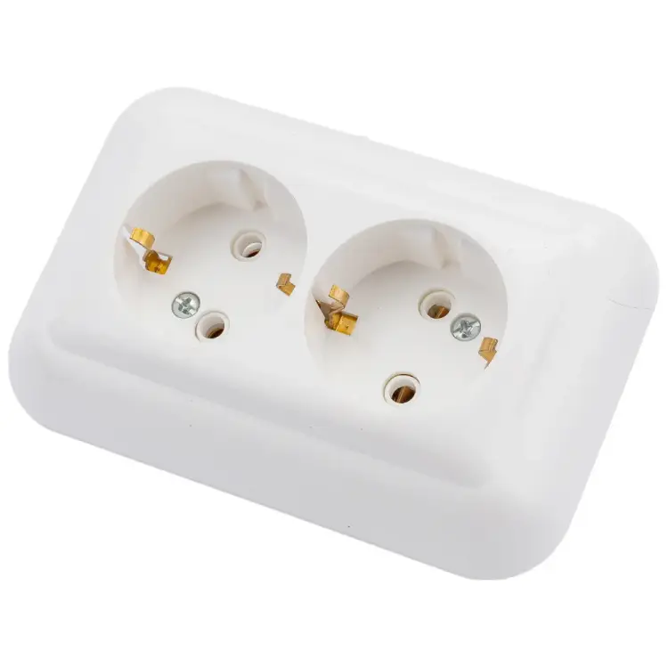 Двухместная розетка SVET РС16-002 50 SV0925-0155