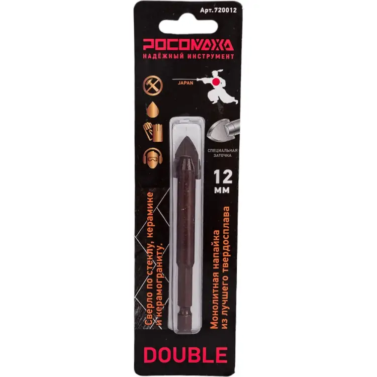 Сверло по стеклу, керамике и керамограниту РОСОМАХА 720012