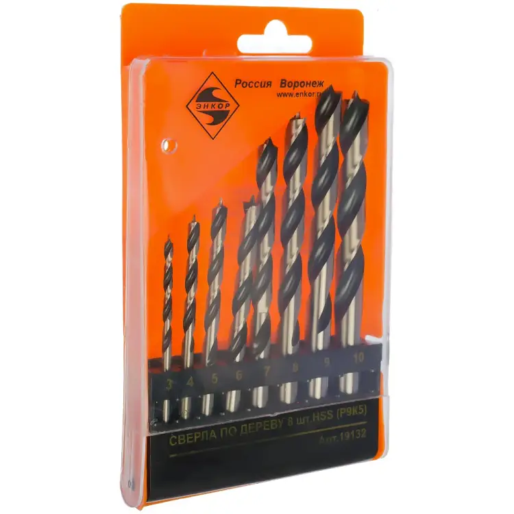 Набор сверл по дереву Энкор 19132