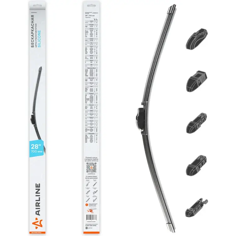 Бескаркасная щетка стеклоочистителя Airline SILICONE AWBBS013