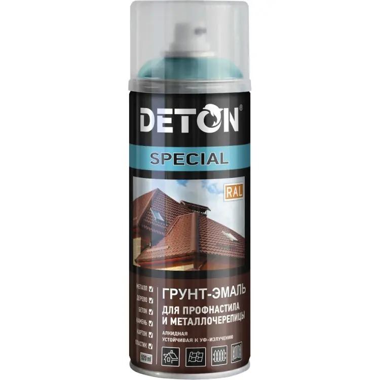Грунт-эмаль для профнастила и металлочерепицы Deton DTN-A07362 Грунт-эмаль для профнастила и металлочерепицы Deton DTN-A07362