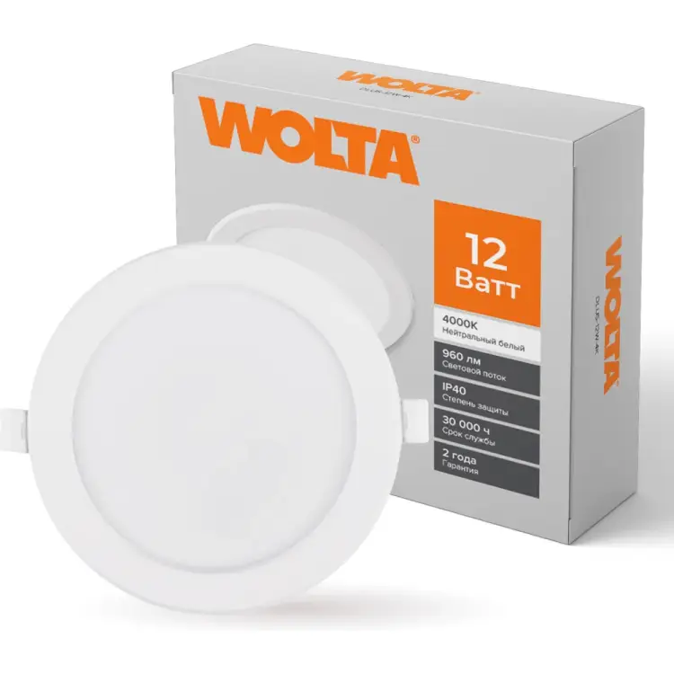 Ультратонкий встраиваемый светильник Wolta DLUS-12W-4K