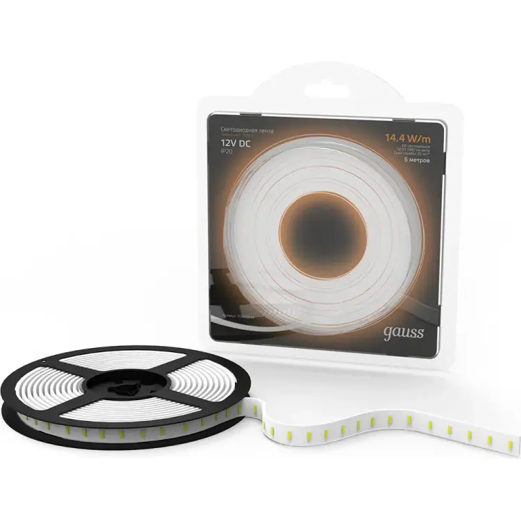 Лента Gauss LED 5050/60-SMD 14.4W 12V DC 312000114