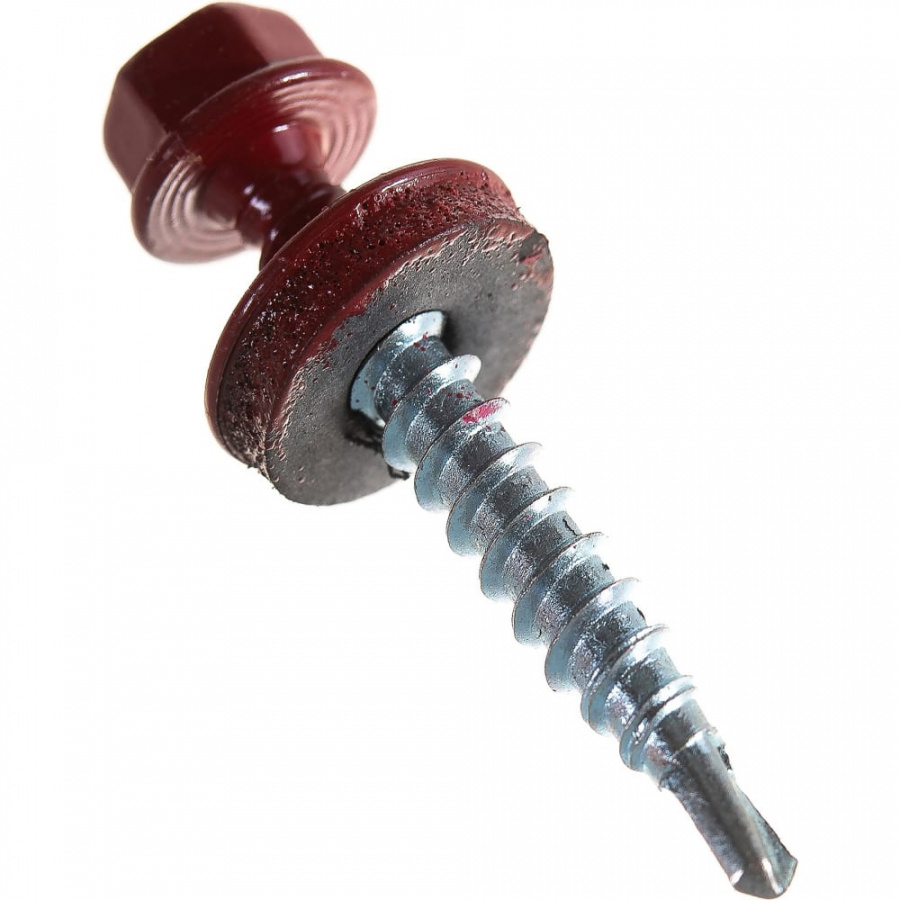 Кровельный саморез КРЕП-КОМП 4,8х35 RAL3003 красный рубин (250 шт.)