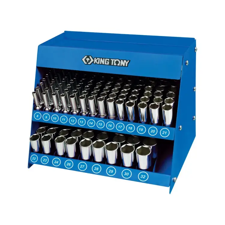 Стенд с глубокими торцевыми головками 1/2" KING TONY 4566MR