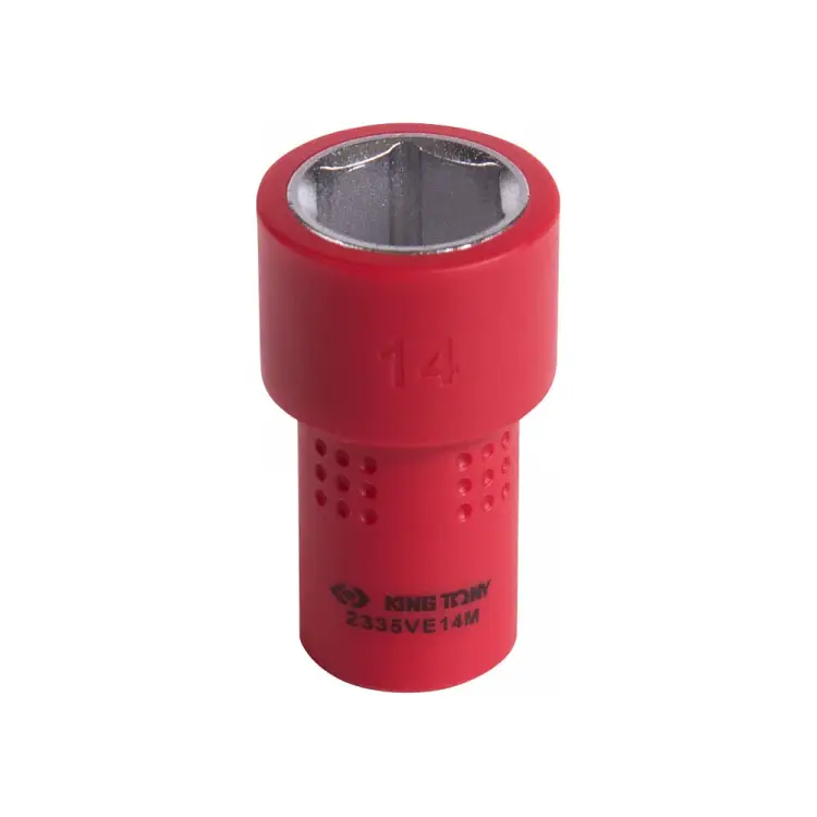 Глубокая диэлектрическая шестигранная торцевая головка KING TONY 2335VE14M Глубокая диэлектрическая шестигранная торцевая головка KING TONY 2335VE14M