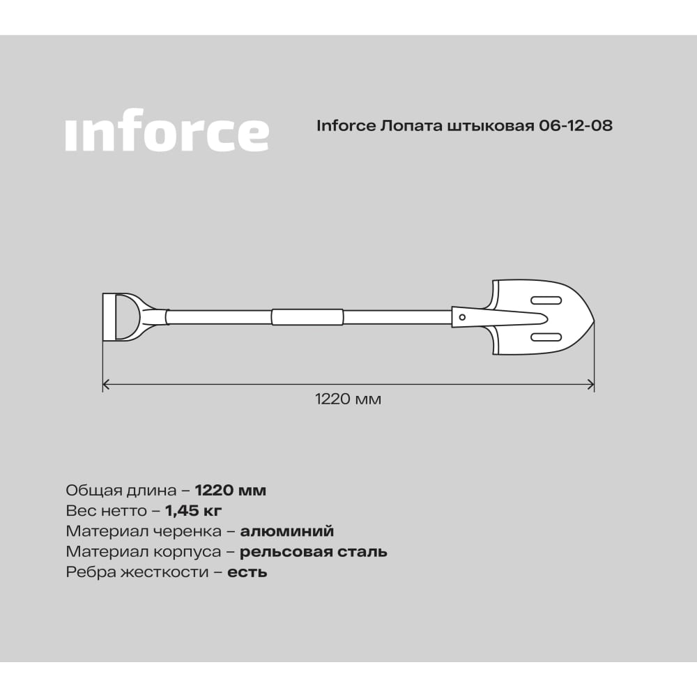 Штыковая лопата Inforce 06-12-08