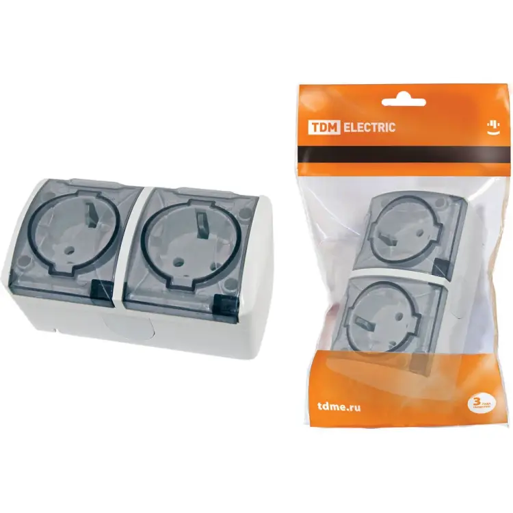 Двойная розетка TDM ELECTRIC Селигер SQ1818-0009