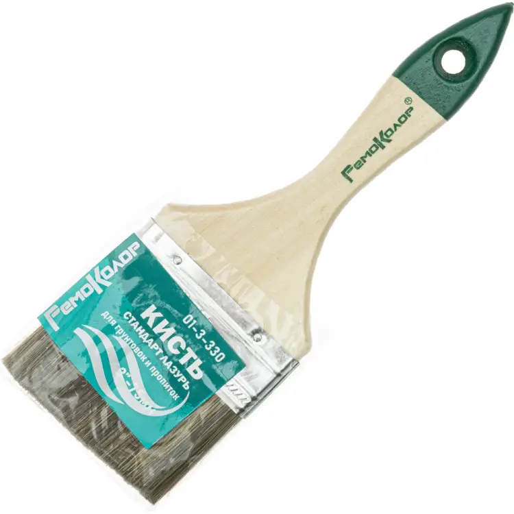 Плоская кисть РемоКолор Стандарт Лазурь 01-3-330