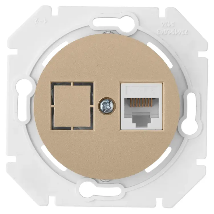 Механизм компьютерной розетки BYLECTRICA ПРОВАНС РК18-6311 шампань