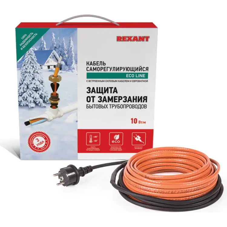 Пищевой саморегулирующийся нагревательный кабель REXANT 10HTM2-CT 51-0602 Пищевой саморегулирующийся нагревательный кабель REXANT 10HTM2-CT 51-0602