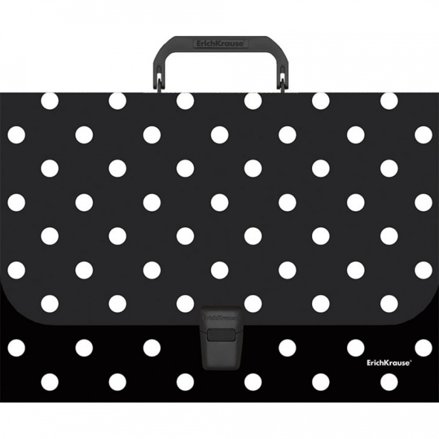 Пластиковый портфель ErichKrause Dots in Black