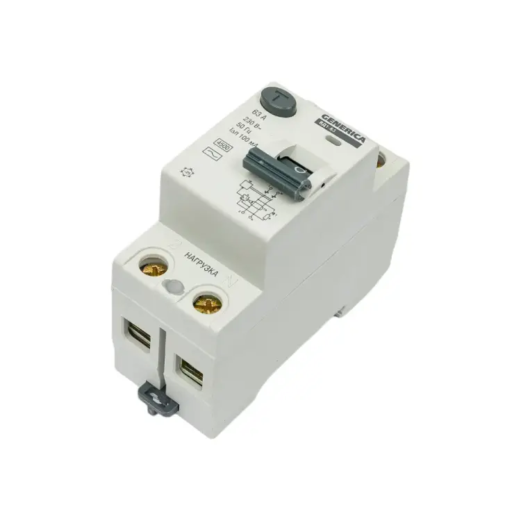 Дифференциальный выключатель GENERICA УЗО ВД1-63 MDV15-2-063-100